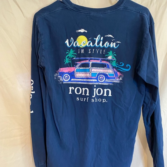 Navy Ron Jon long sleeve top - Picture 2 of 4